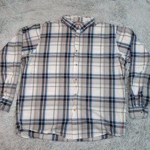 Wrangler Jeans Co Mens Shirt Button Up 2XL‎ Blue Rancher Chore Cotton XXL